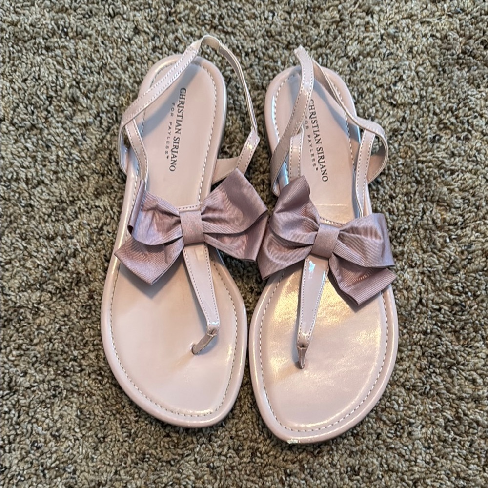 Christian Siriano Pink Bow Sandals